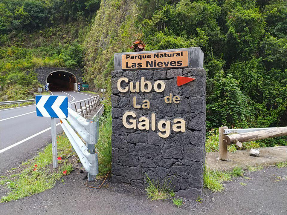 Entrada al Cubo de La Galga en La Palma
