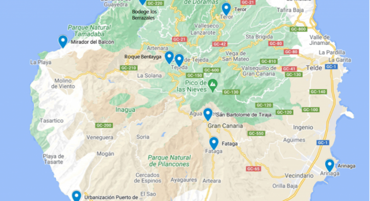 mapa gran canaria