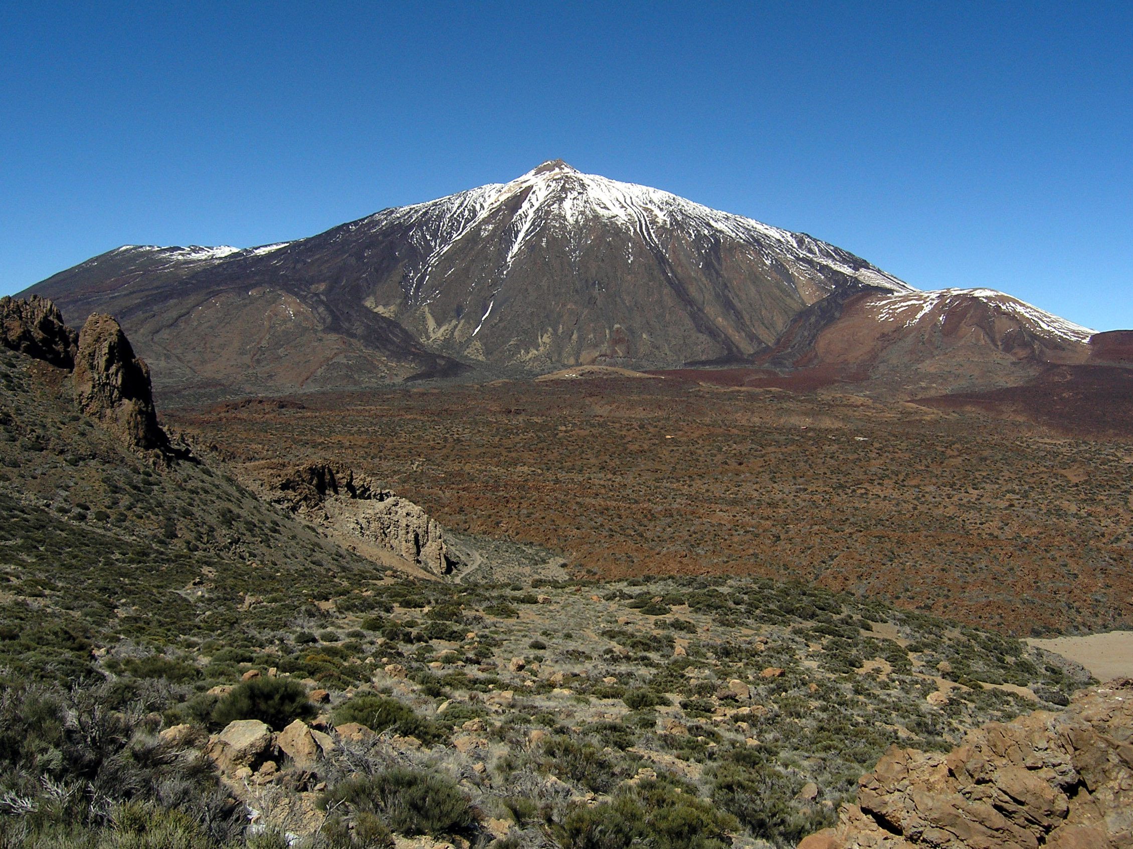 vista del teide y llano ucanca